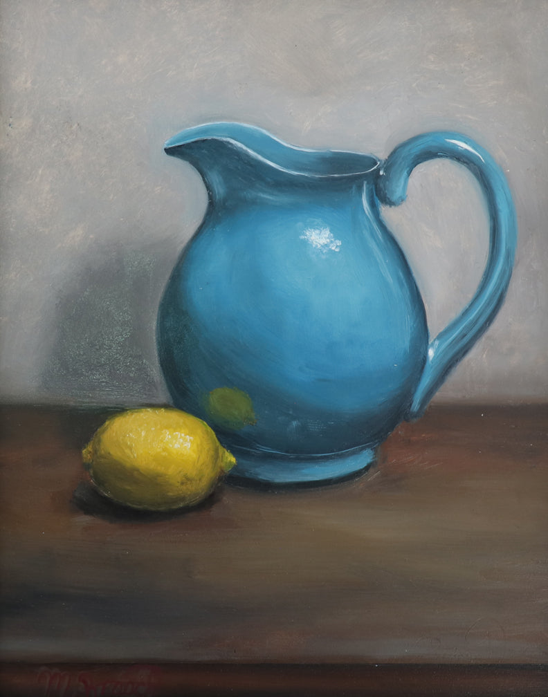 Blue Pitcher & Lemon